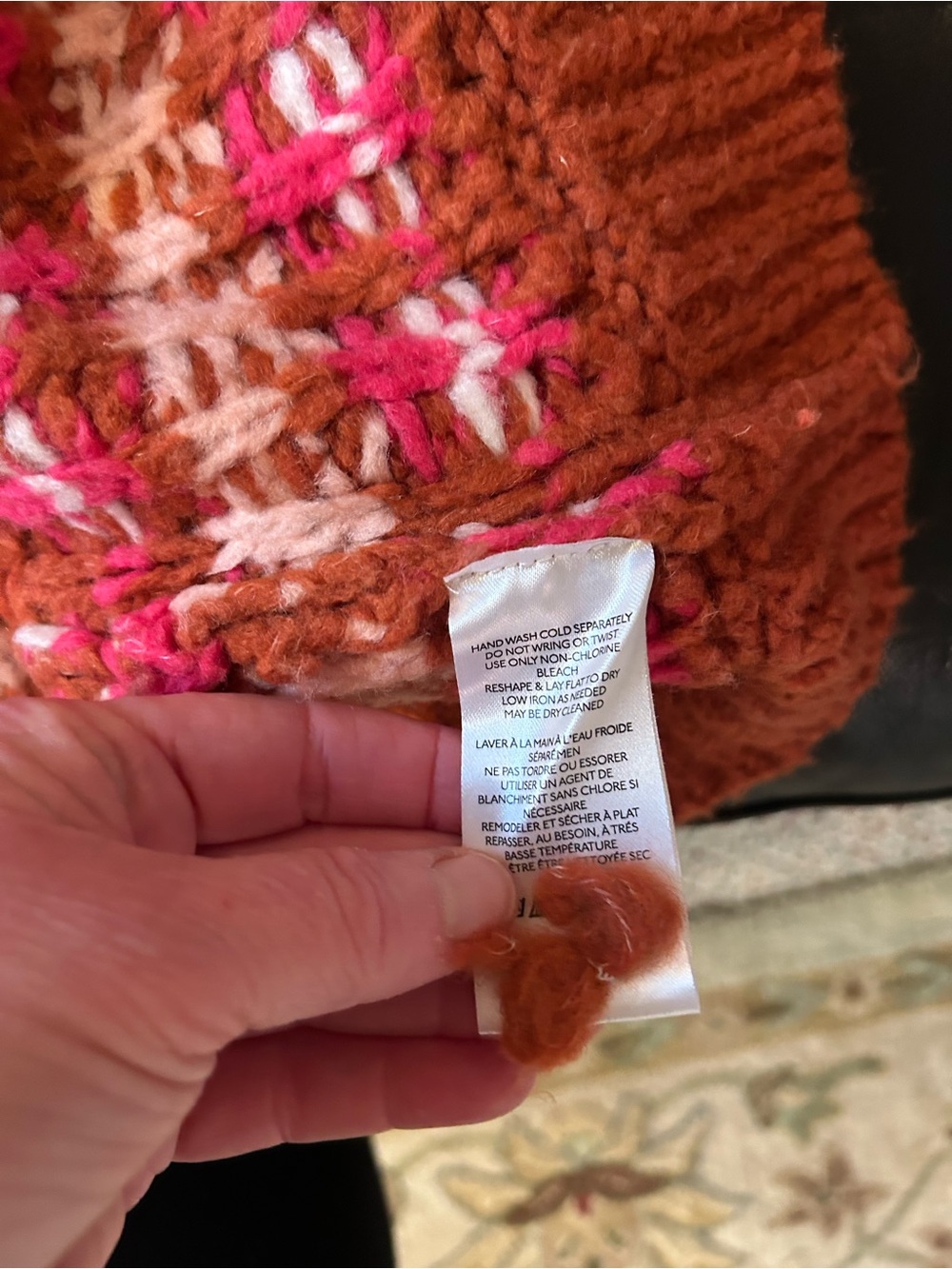 Anthropologie Maeve Rust-Orange Zip Cardigan - Picture 4 of 7
